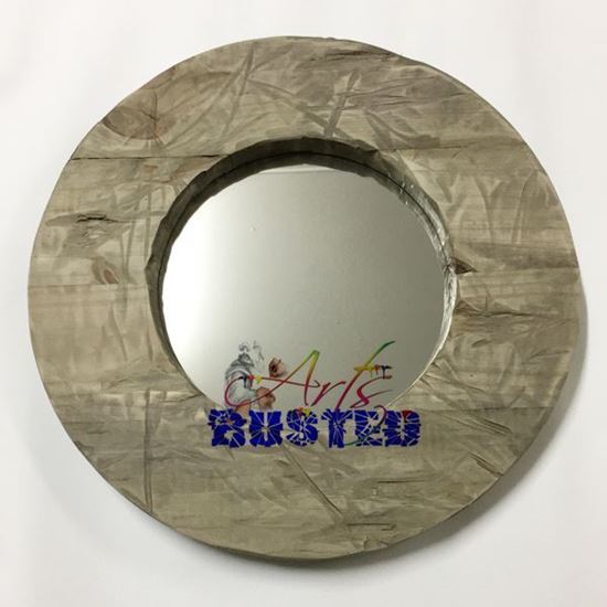 Mirror: Round Wood Frame (Small)