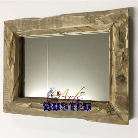 Picture of Mirror (L) Wood Frame Picture Size A3