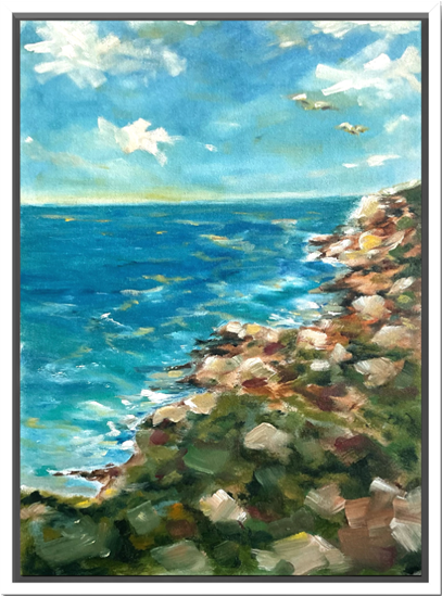St. Blaize Light Oil Painting Mossel Bay Coastal Art Jacques Schutte