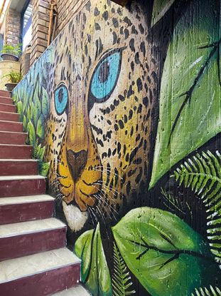 Leopard Staircase Mural