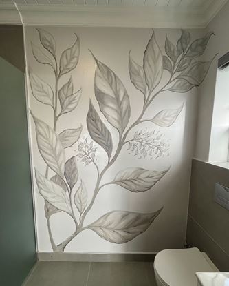 Botanical  Bathroom Mural